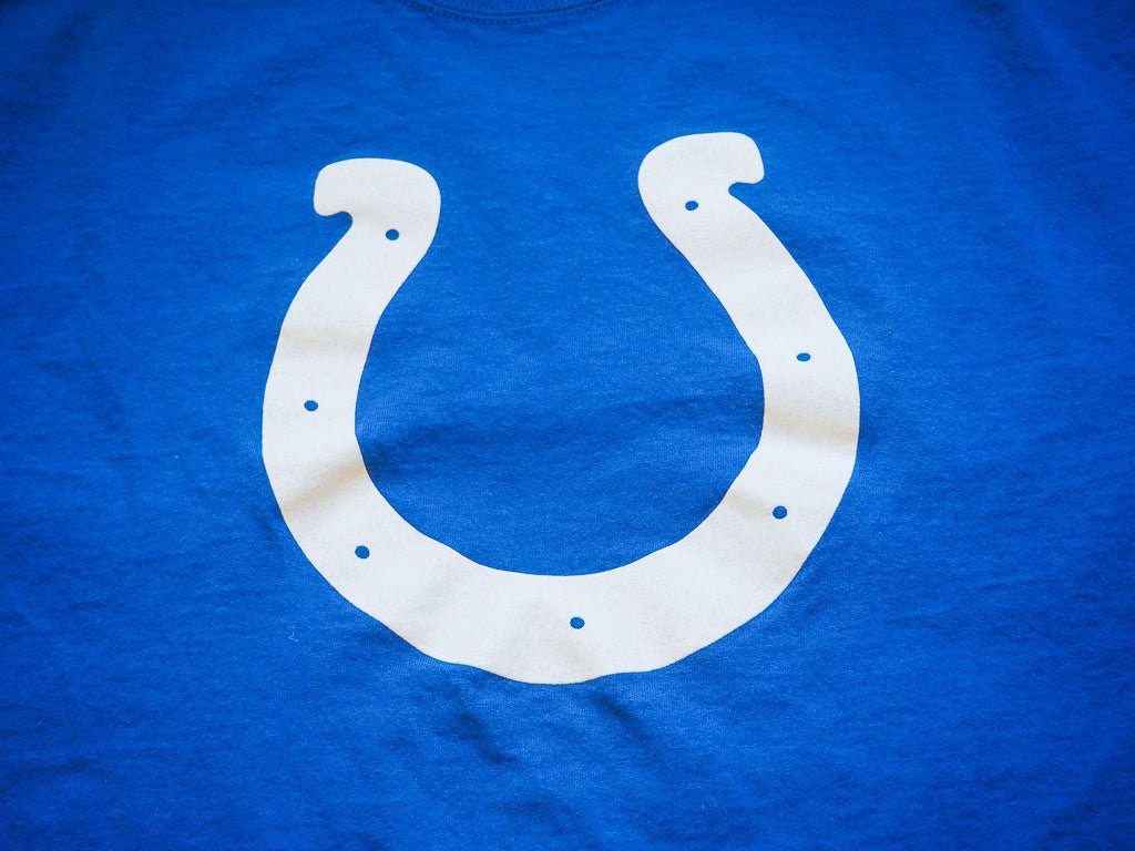 Indiana Colts Horseshoe Logo Reebok Tee Clothes - Afterthought Vintage