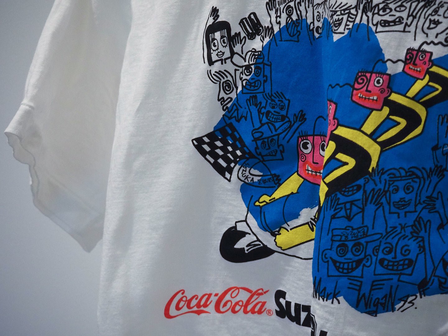 Rare 1993 Coca - Cola Suzuka 8 Hours T-Shirt – Mark Wigan Art, Moto Race, Single Stitch, Size L Clothes - Afterthought Vintage - Afterthought Vintage