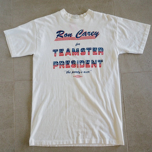 RARE - Teamster Pres. Ron Carey '91 Campaign Tee - Single Stitch - L Clothes - Afterthought Vintage