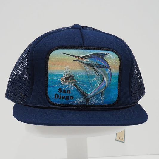 San Diego Fishing Marlin Corded Trucker - Original Tags Accessories - Afterthought Vintage