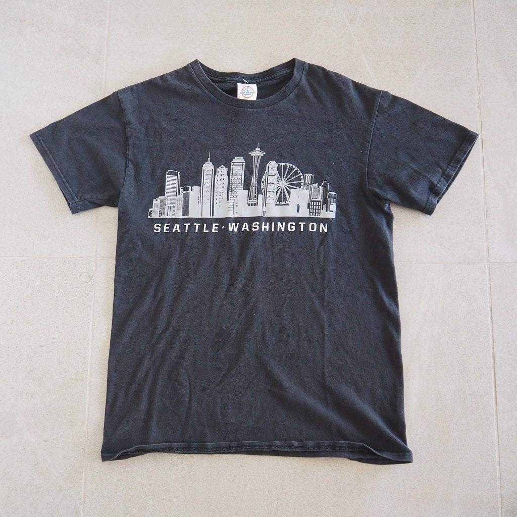 Seattle Washington Skyline Tourist Tee Clothes - Afterthought Vintage