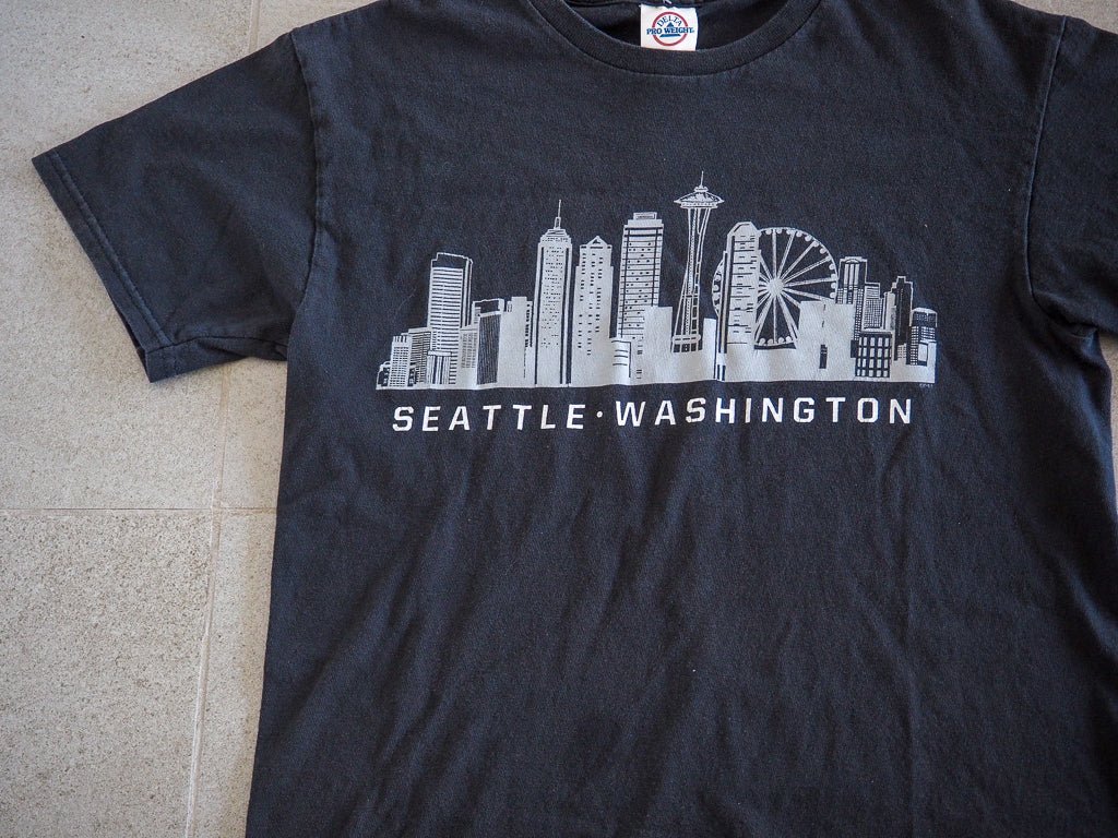 Seattle Washington Skyline Tourist Tee Clothes - Afterthought Vintage