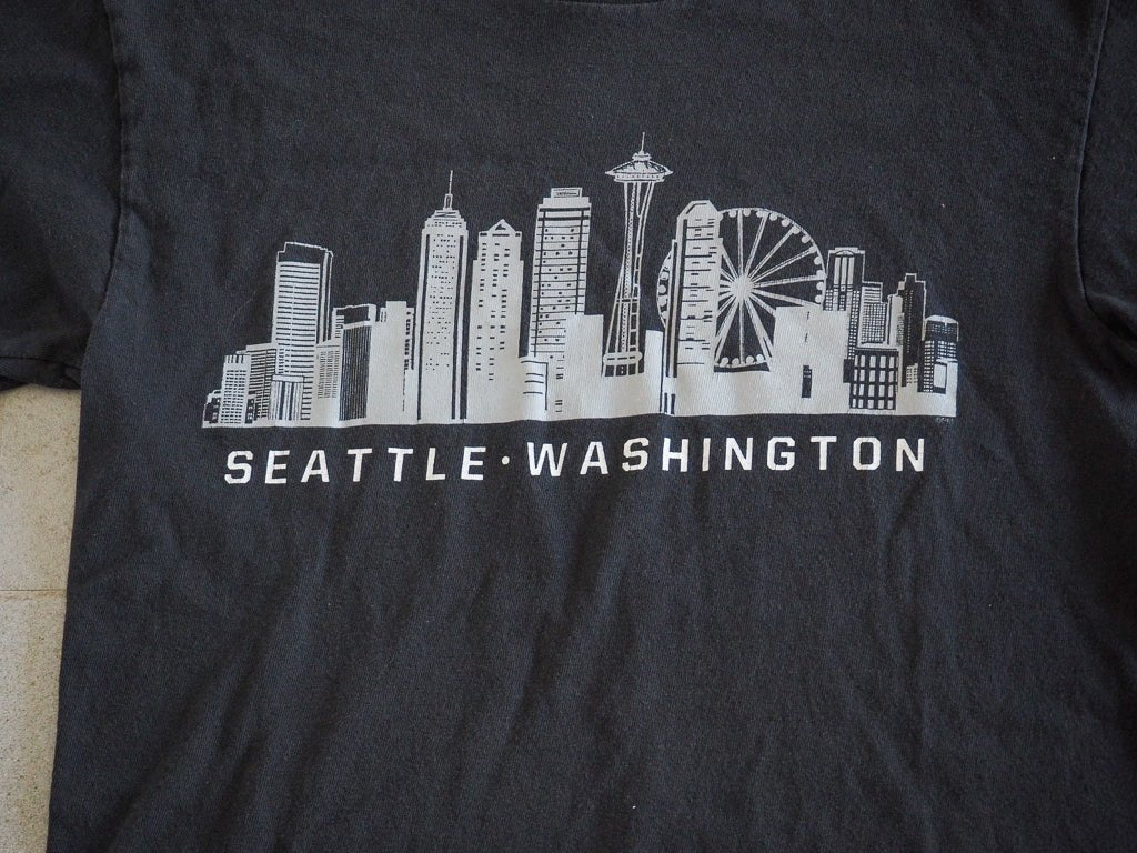 Seattle Washington Skyline Tourist Tee Clothes - Afterthought Vintage