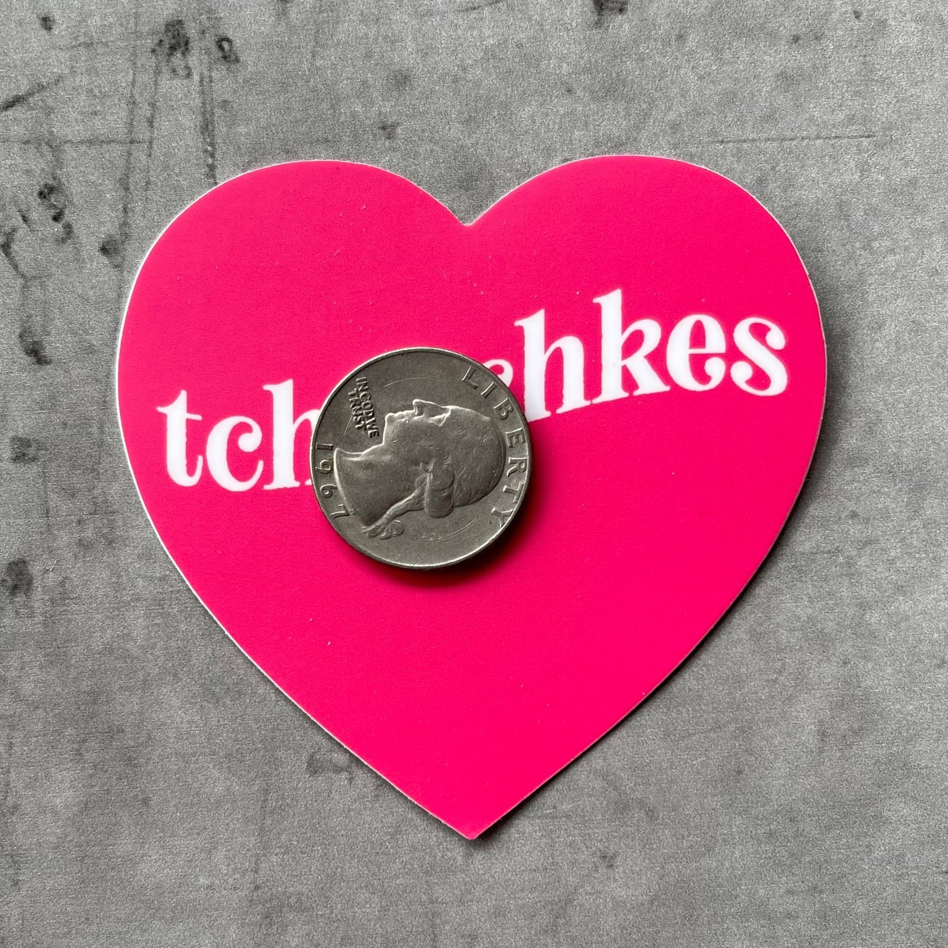 'Tchotchkes' Heart - Shaped Sticker by The Silver Spider Lifestyle - The Silver Spider Print Shop - Afterthought Vintage