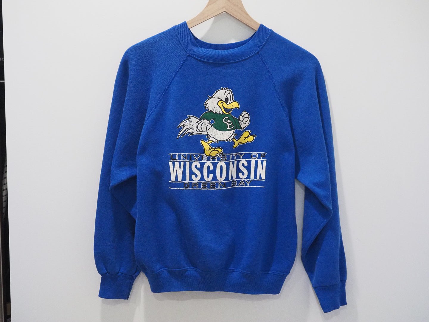 Vintage 80s University of Wisconsin Green Bay Sweatshirt (Youth XL, Fits Adult S) Clothes - Artex - Afterthought Vintage