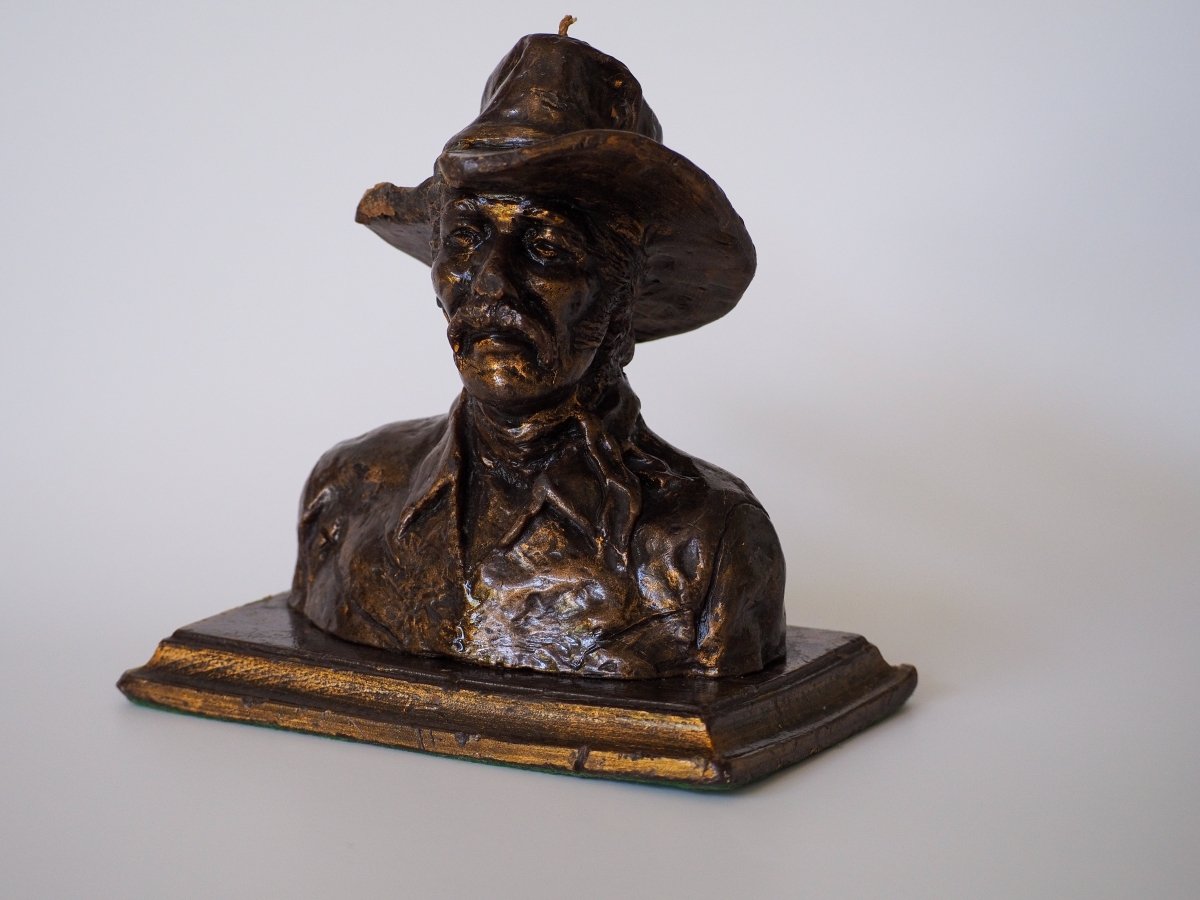 Vintage Burning Bronze Cowboy Sculpture Candles Lifestyle - Afterthought Vintage