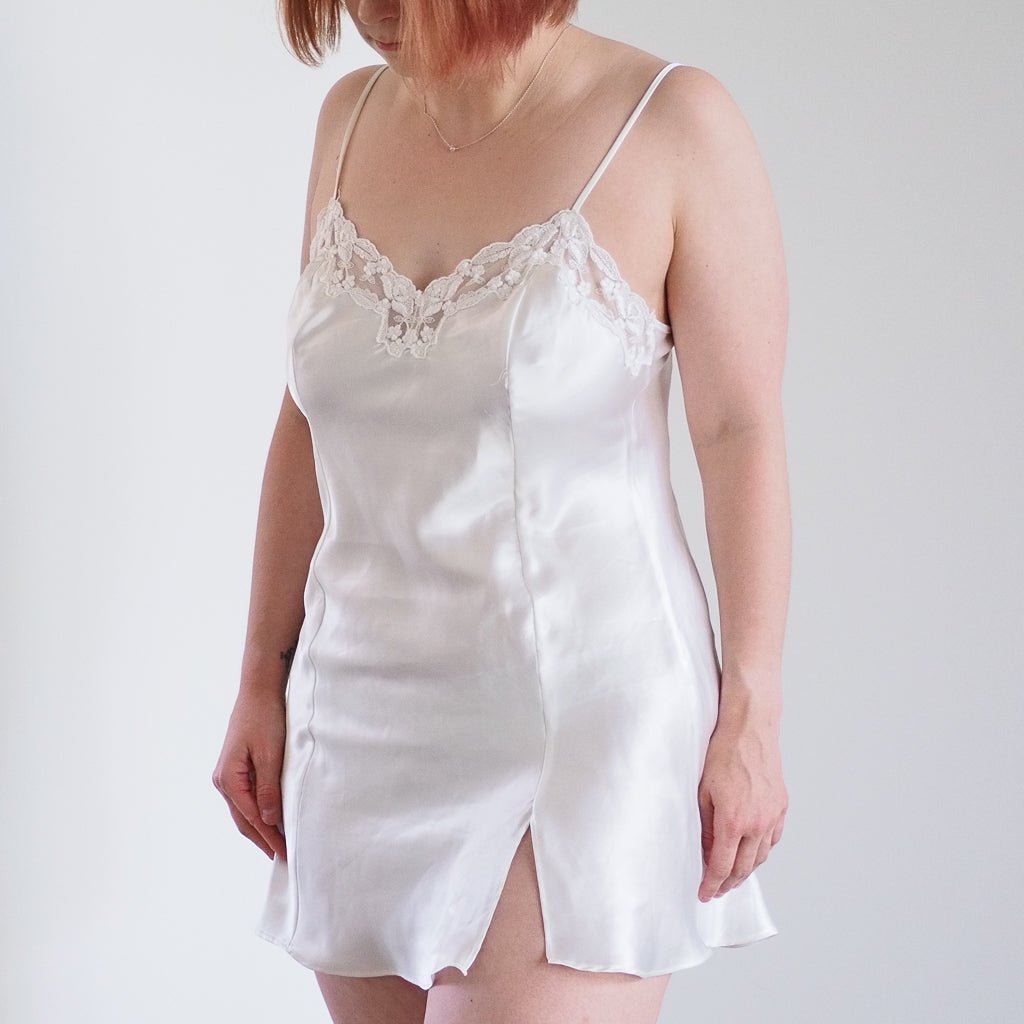 Vintage Victoria’s Secret White Nightgown with Lace Trim Clothes - Afterthought Vintage