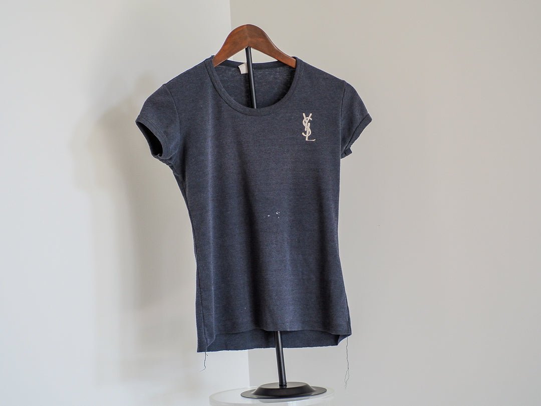 Vintage YSL Logo T-Shirt Clothes - Afterthought Vintage