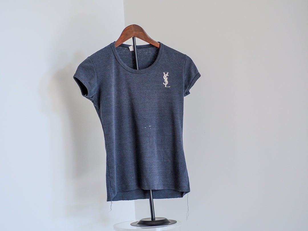 Vintage YSL Logo T-Shirt Clothes - Afterthought Vintage