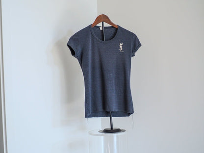 Vintage YSL Logo T-Shirt Clothes - Afterthought Vintage