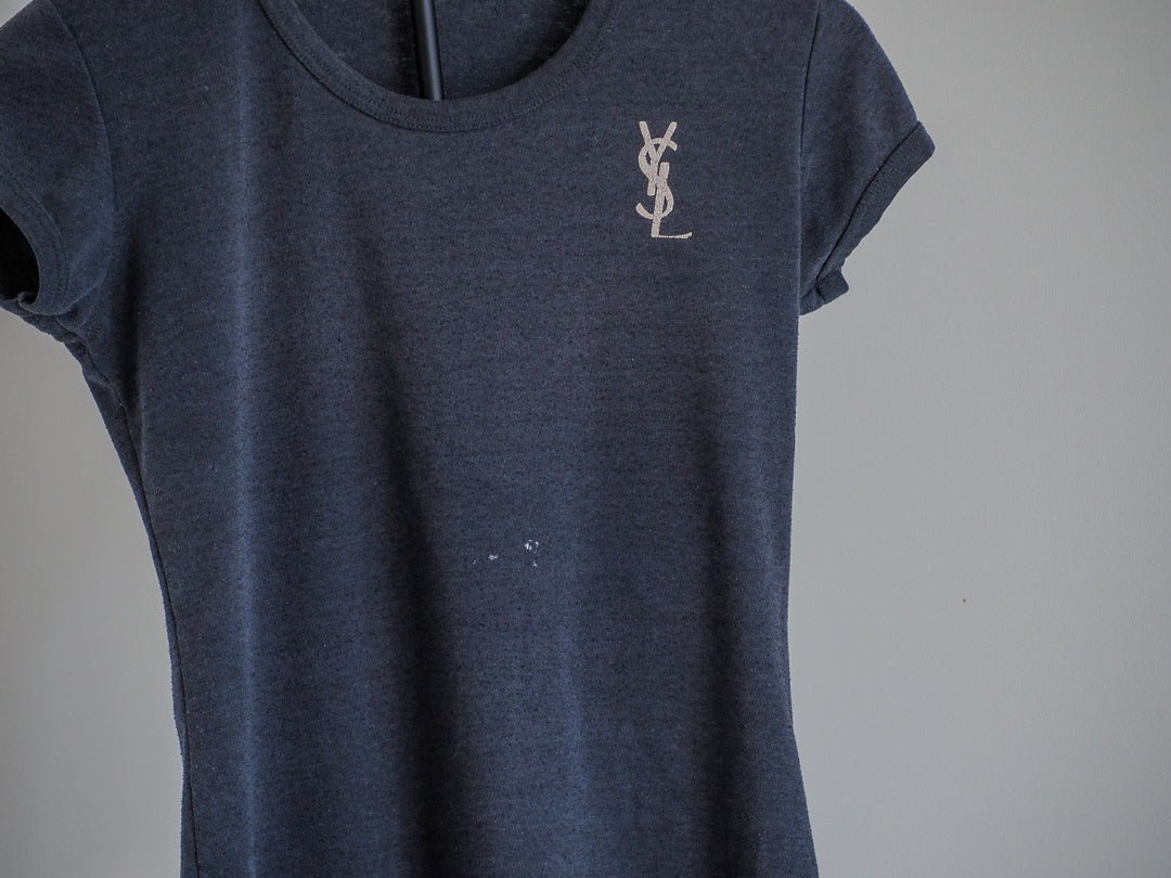 Vintage YSL Logo T-Shirt Clothes - Afterthought Vintage