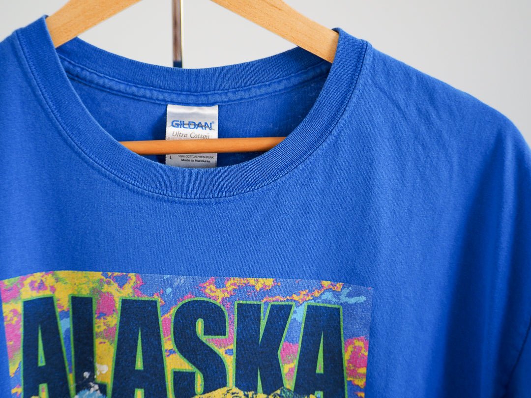 Y2K Alaska Graffiti Bear Thrashed T-Shirt Clothes - Afterthought Vintage