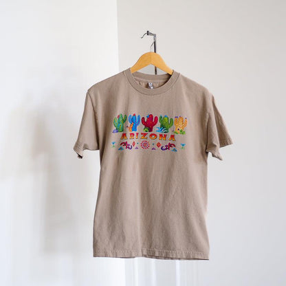 Y2K Arizona Colorful Cactus Tourist T-Shirt Clothes - Afterthought Vintage