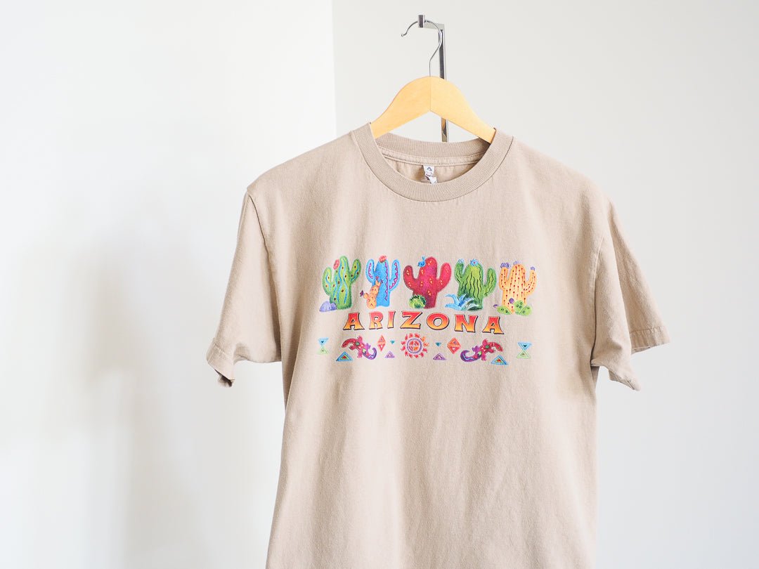 Y2K Arizona Colorful Cactus Tourist T-Shirt Clothes - Afterthought Vintage