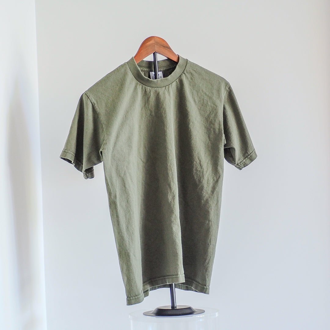 Y2K Army Green Blank T-Shirt Clothes - Afterthought Vintage