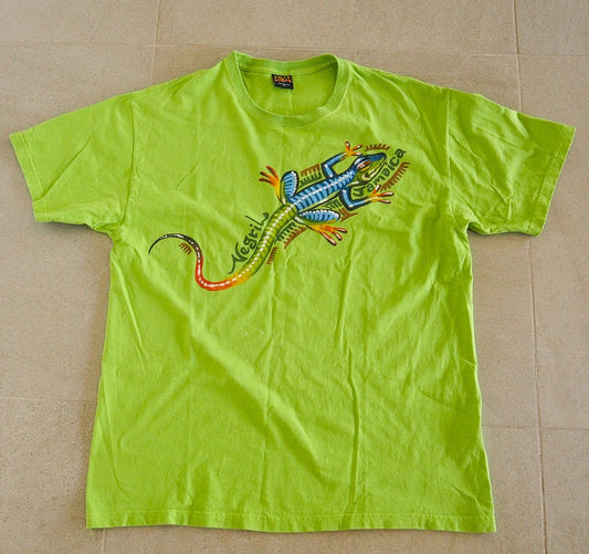 Y2K Jamaica Gecko Tourist Tee Clothes - Irie Vibes - Afterthought Vintage