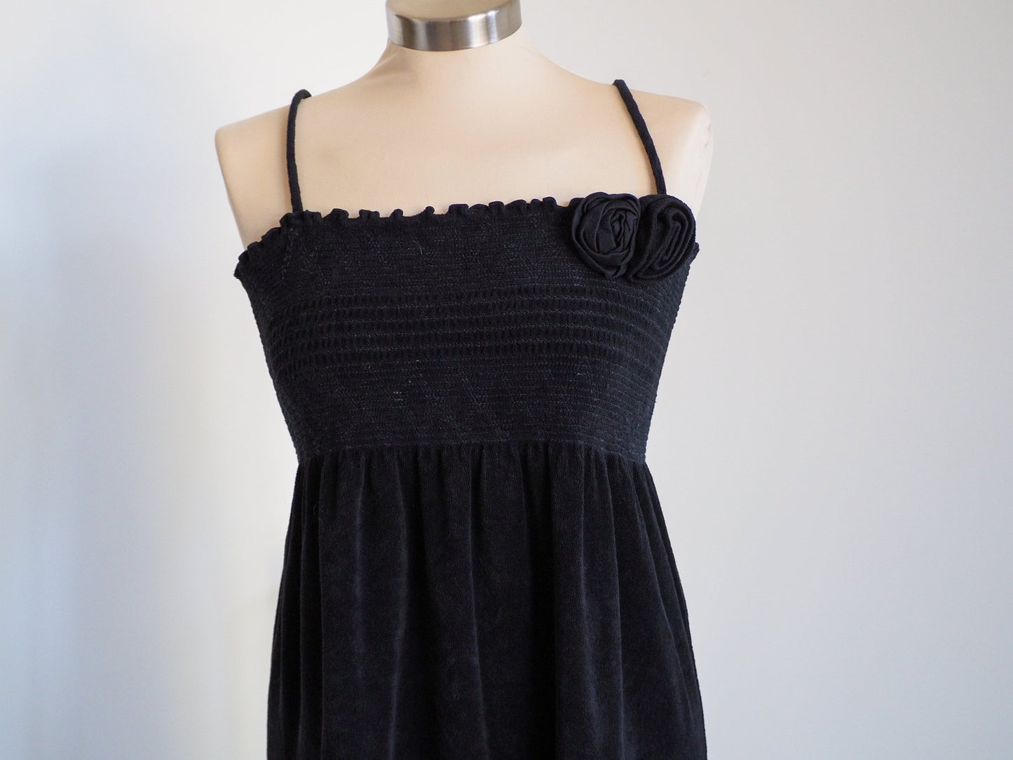 Y2K Juicy Couture Terrycloth Smocked Dress w/ Rosette Clothes - Juicy Couture - Afterthought Vintage