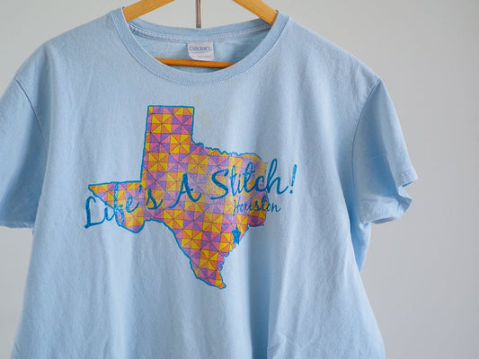 Y2K Life's a Stitch Houston, TX T-Shirt Clothes - Gildan Ultra Cottton - Afterthought Vintage