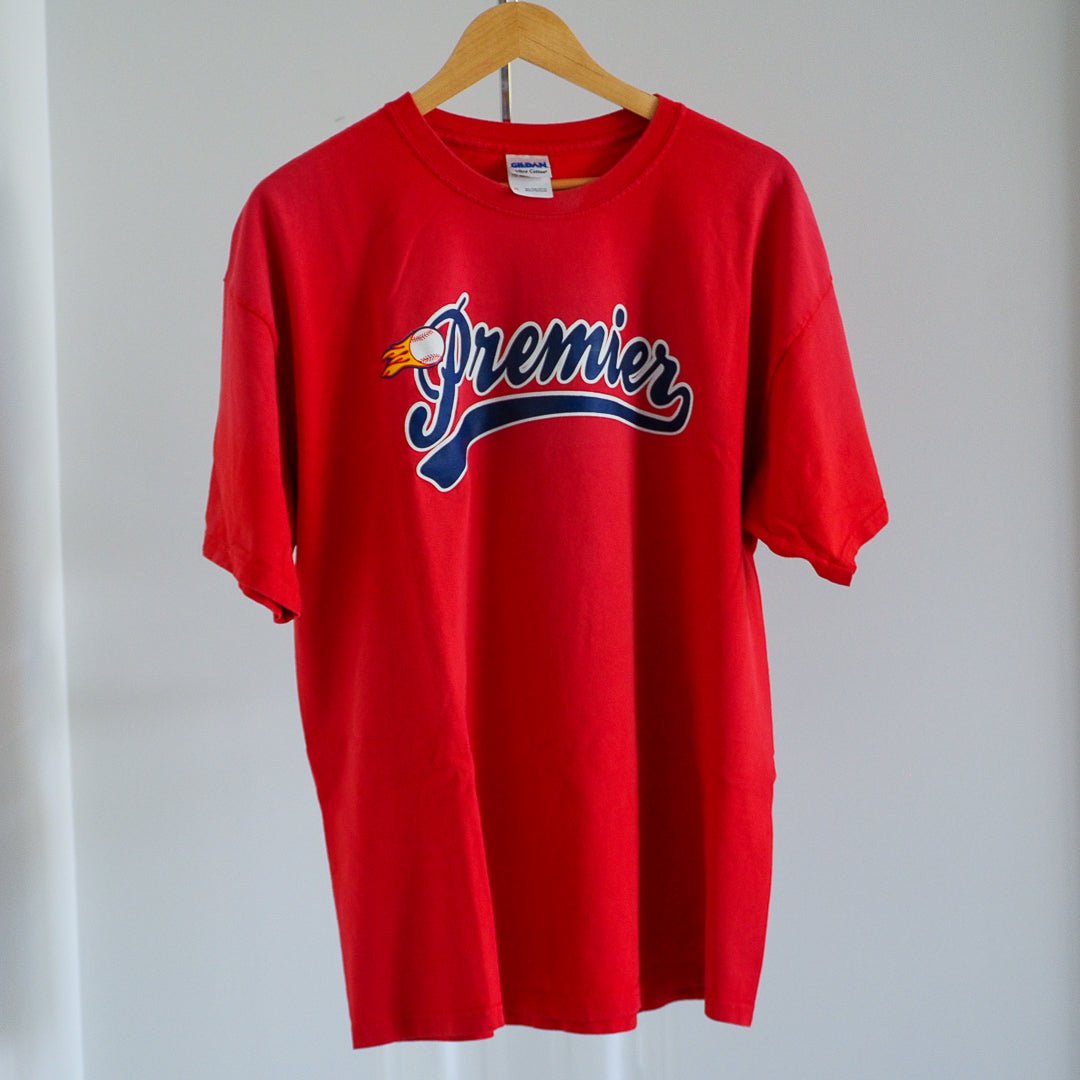 Y2K Premier Softball T-Shirt Clothes - Gildan Ultra Cotton - Afterthought Vintage