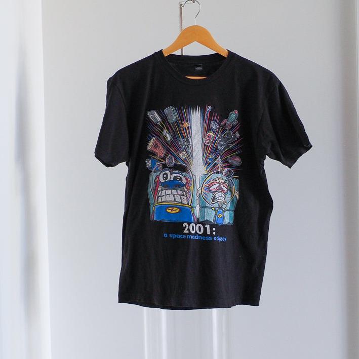 Y2K Ren & Stimpy 2001: A Space Madness Odyssey T-Shirt Clothes - Tultex - Afterthought Vintage