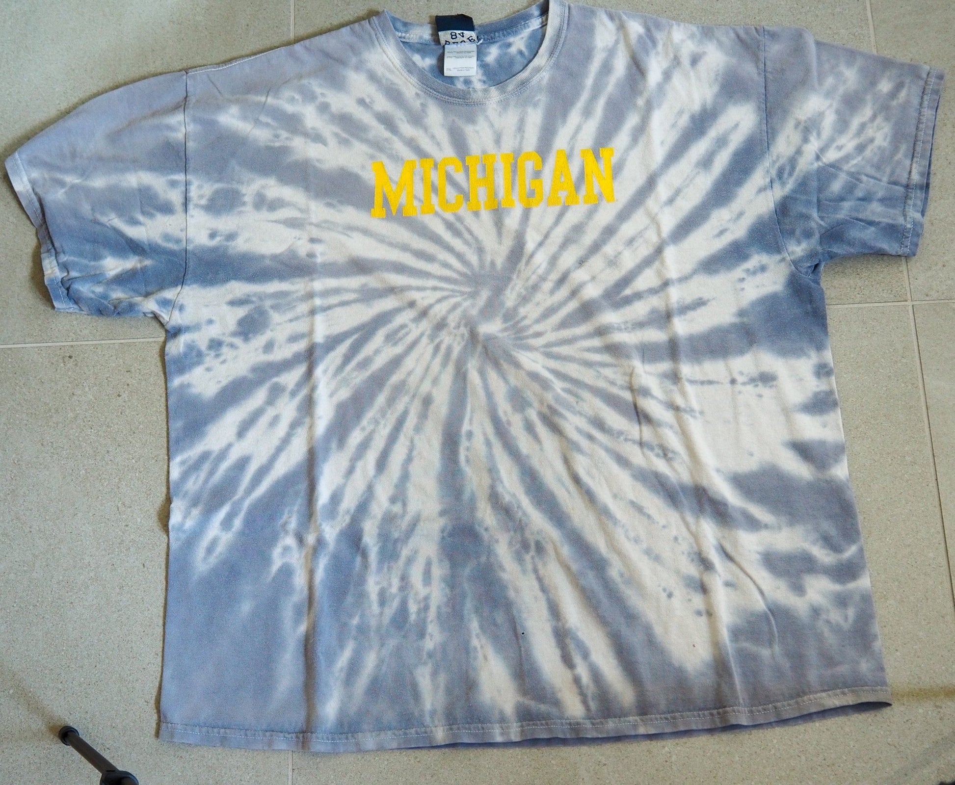 Y2K University of Michigan Tie Dye Tee Clothes - Blue84 - Afterthought Vintage