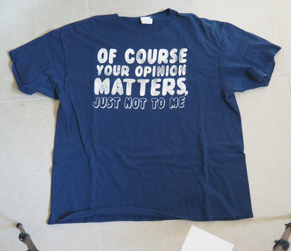 Y2K Your Opinion Matters Tee - XL Clothes - N/A - Afterthought Vintage