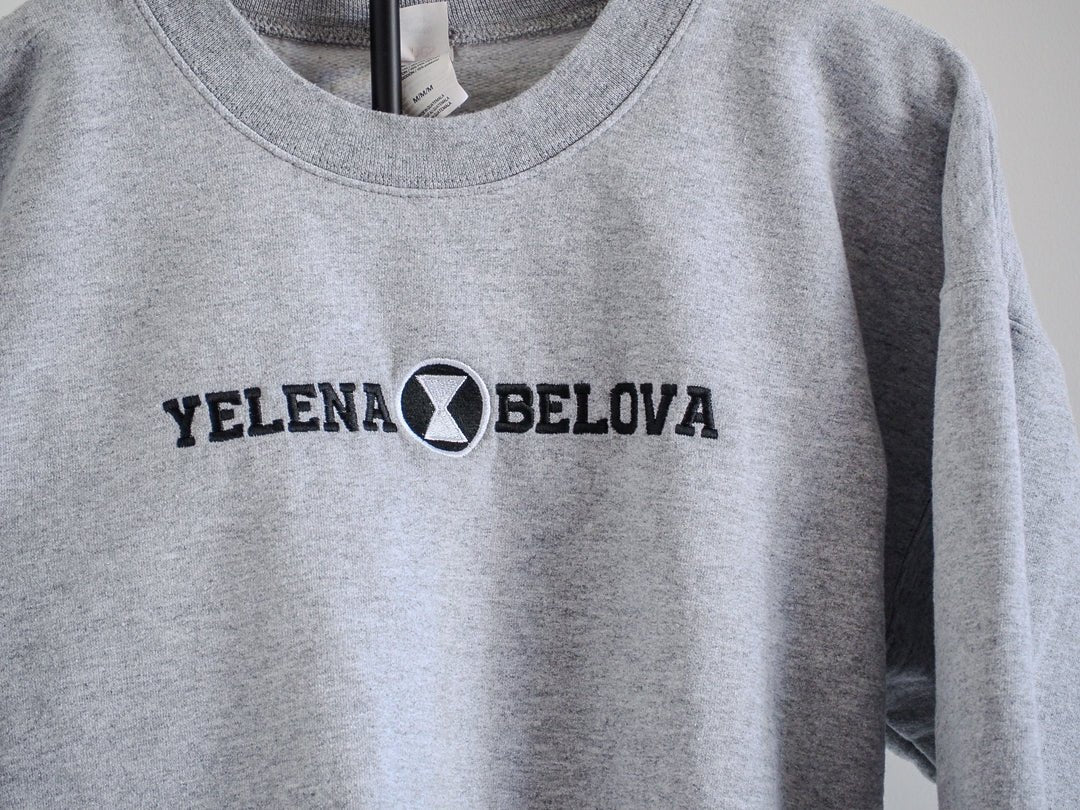 Yelena Belova Embroidered Crewneck Sweatshirt Clothes - Hanes - Afterthought Vintage